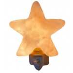NIEUW Himalayazout nachtlampje "ster" oranje voor in stopcontact + LED & Gloeilampje + gratis adapter voor elk stopcontact 